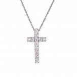 Small cross pendant and diamonds
