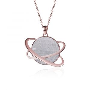 Meteorite Helio pendant in red gold