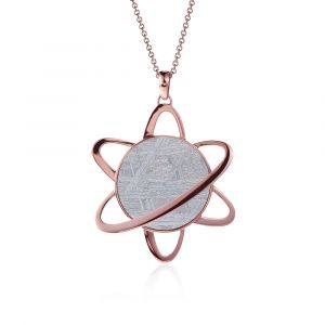 Meteorite Lithio pendant in red gold