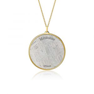 Meteorite Aeon pendant in yellow gold 44mm