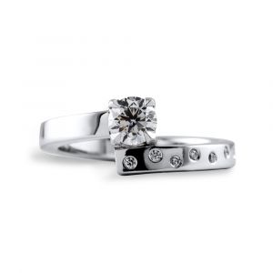 Diamond engagement ring you and me