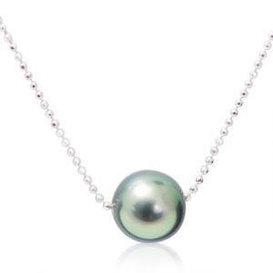 Tahitian pearl pendant white gold 