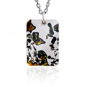 Stony-iron meteorite pendant