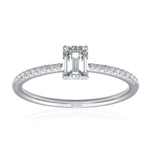 Diamond Emerald engagement ring